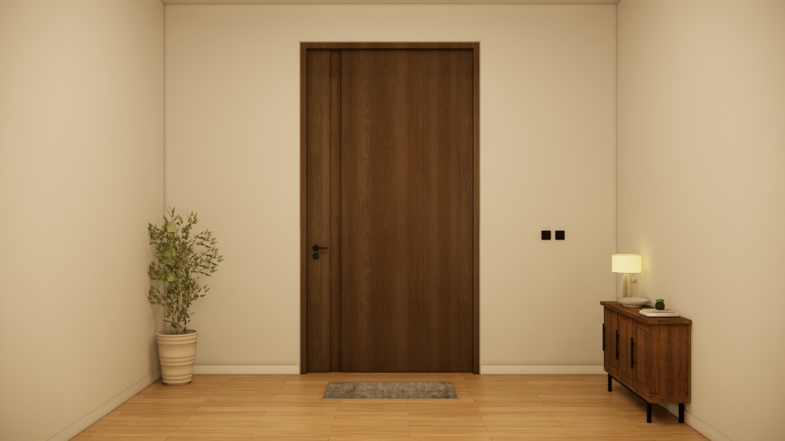 Main Wooden Door with Accents - Accents Variation